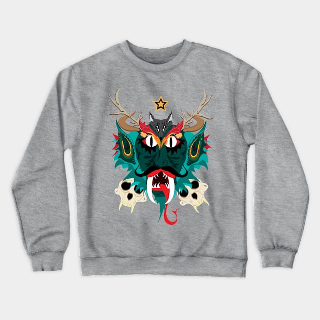 Krampus Crewneck Sweatshirt by riomarcos